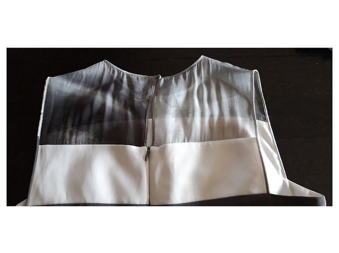 Autre Marque D. gemustertes Stretch-Patchwork-Kleid aus Cady Mehrfarben - Ansicht 5