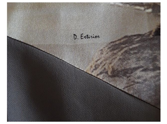 Autre Marque D. gemustertes Stretch-Patchwork-Kleid aus Cady Mehrfarben - Ansicht 7