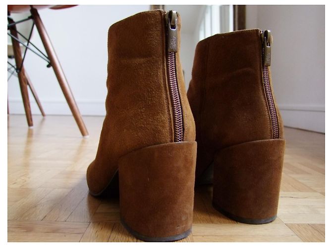 Botines de ante Stuart Weitzman Caramelo - vista 2