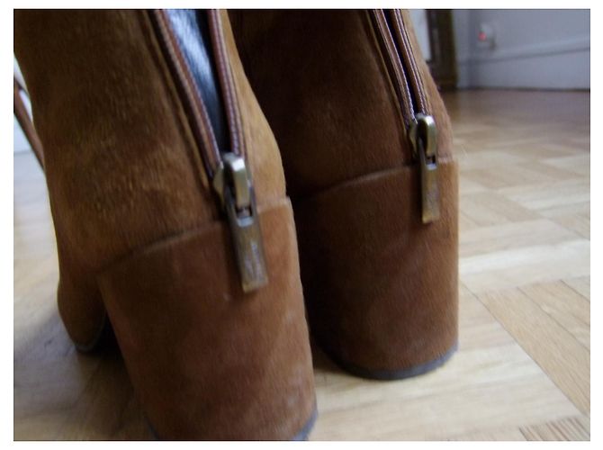 Botines de ante Stuart Weitzman Caramelo - vista 3