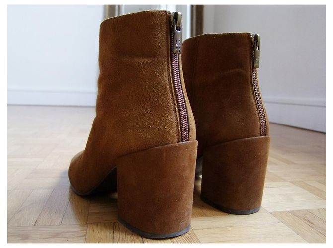 Botines de ante Stuart Weitzman Caramelo - vista 4