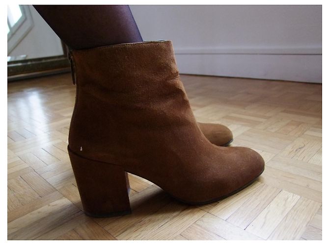 Botines de ante Stuart Weitzman Caramelo - vista 6