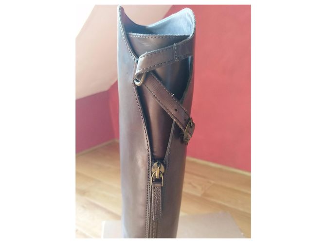 Botas de montar Sartore de piel marrón 36 Castaño - vista 3