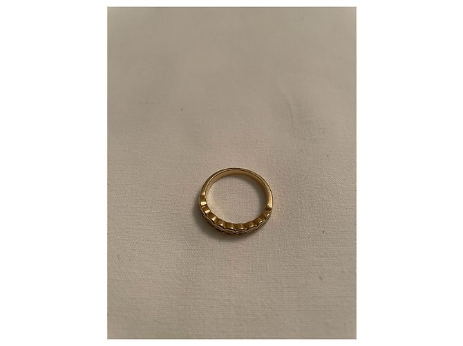 Autre Marque Mezza alleanza in oro giallo con diamanti Gold hardware - vista 2