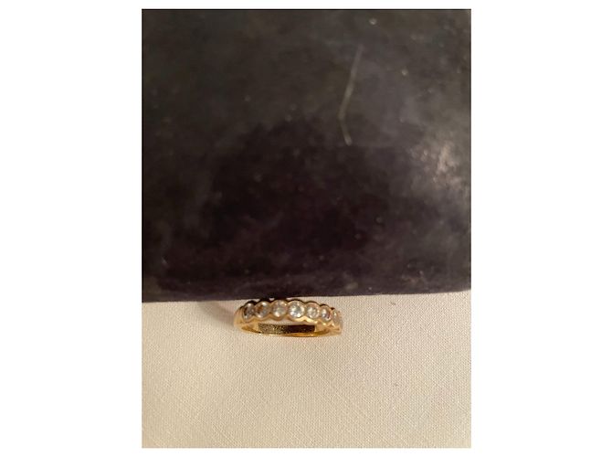 Autre Marque Mezza alleanza in oro giallo con diamanti Gold hardware - vista 3