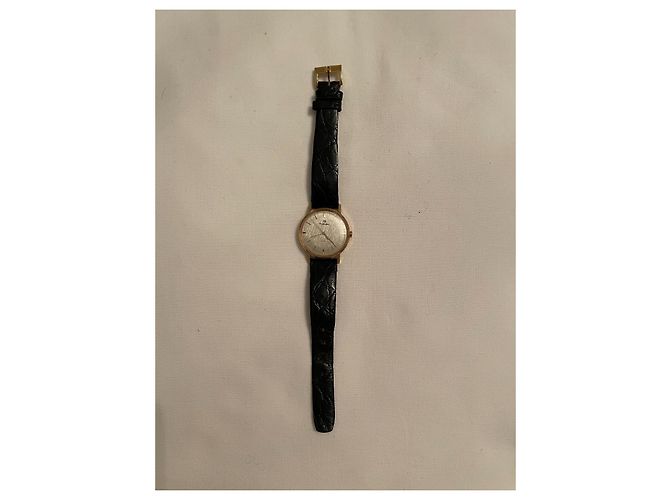 Reloj Lip Hombre Oro Electrónico Correa Negra Gold hardware - vista 2