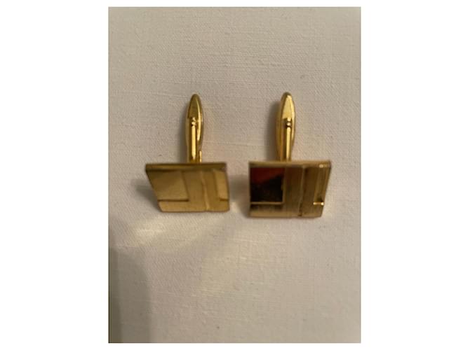 Autre Marque Gold patterned cufflinks Gold hardware - view 2