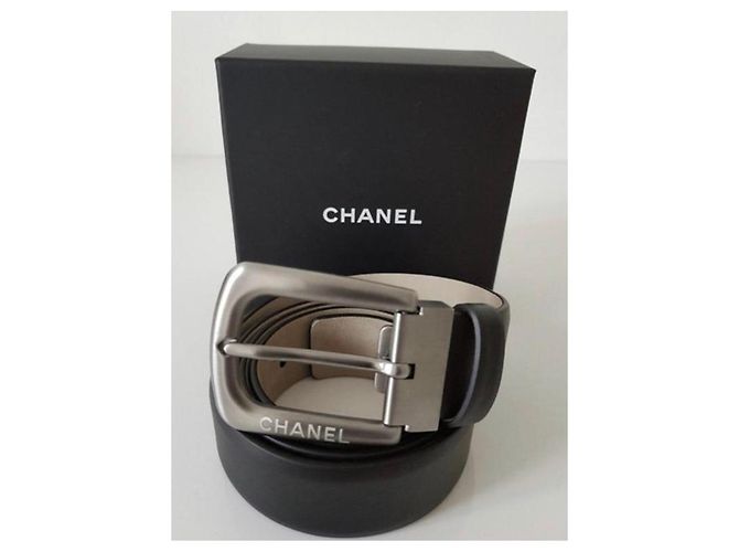 Chanel Men's Belt / calf leather / Size 95 / NEVER SERVED Black - view 4
