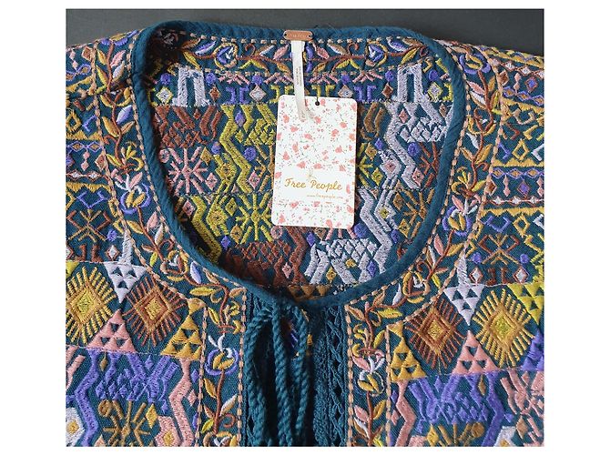 Camiseta sin mangas Free People Turquesa de Algodón Talla L Multicolor - vista 4
