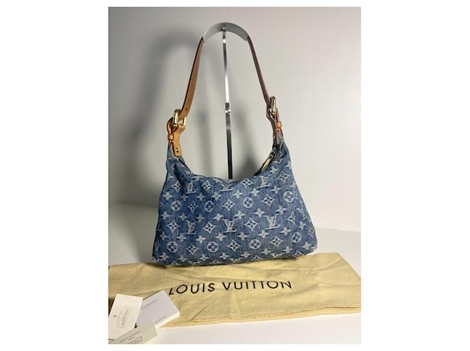 Bolsa de mão Louis Vuitton Baggy PM em denim azul - vista 2