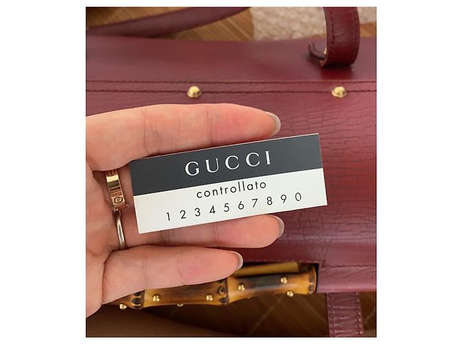 Borsa Gucci Bamboo Bullet Tom Ford Rosso - vista 5