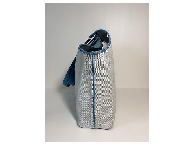 Hermès Jardinier Toile H Tela di jeans blu Blu chiaro - vista 3