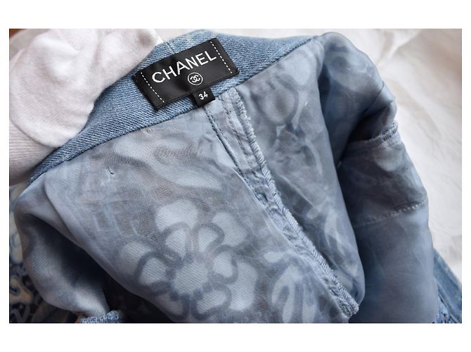 Chanel 2019 Pantalones vaqueros / pantalones de encaje de pasarela Azul - vista 12