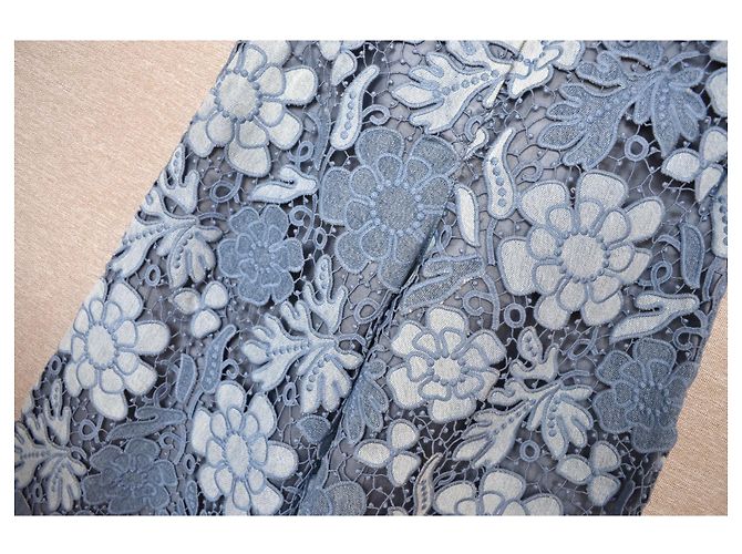 Chanel 2019 Pantalones vaqueros / pantalones de encaje de pasarela Azul - vista 17