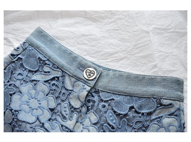 Chanel 2019 Pantalones vaqueros / pantalones de encaje de pasarela Azul - vista 19