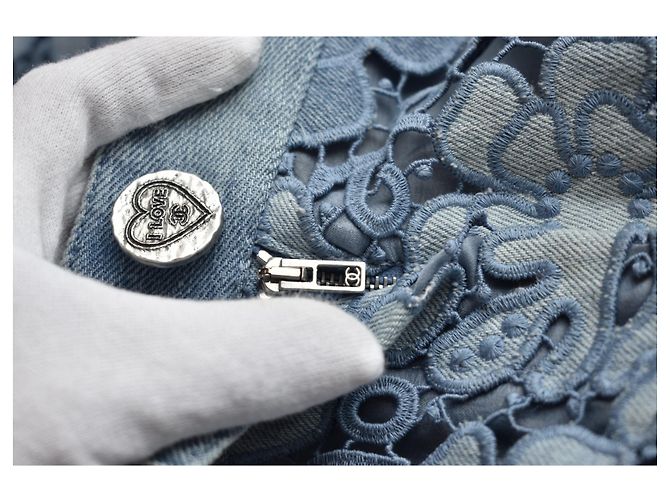 Chanel 2019 Pantalones vaqueros / pantalones de encaje de pasarela Azul - vista 3