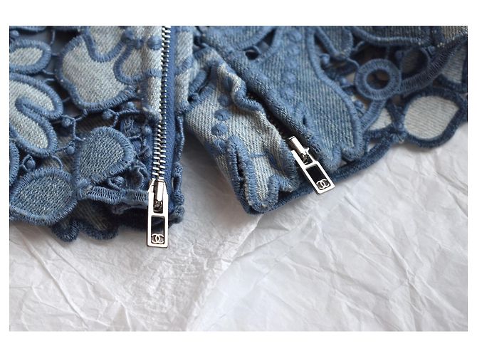 Chanel 2019 Pantalones vaqueros / pantalones de encaje de pasarela Azul - vista 6