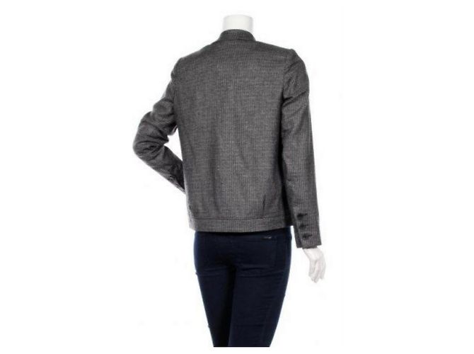 Comptoir Des Cotonniers NAJAC Never Warn Graue Wolljacke, Size 38 - Ansicht 2