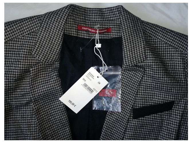 Comptoir Des Cotonniers NAJAC Never Warn Graue Wolljacke, Size 38 - Ansicht 6