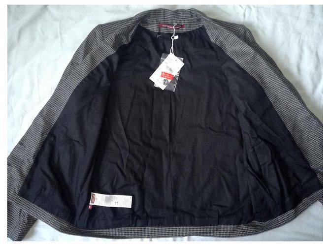 Comptoir Des Cotonniers NAJAC Never Warn Graue Wolljacke, Size 38 - Ansicht 7