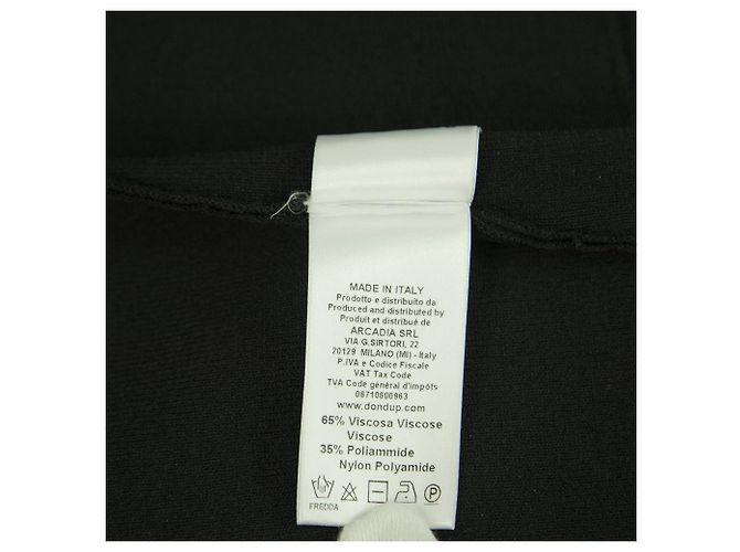 Dondup Blusa sin mangas de viscosa negra holgada sin mangas talla XS Negro - vista 5
