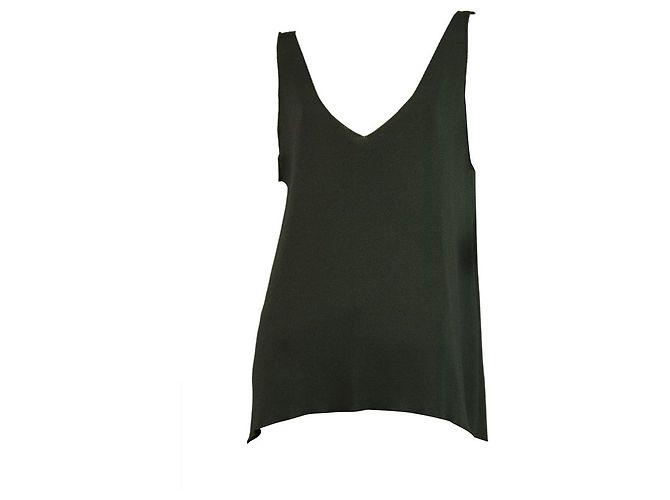 Dondup Blusa sin mangas de viscosa negra holgada sin mangas talla XS Negro - vista 6