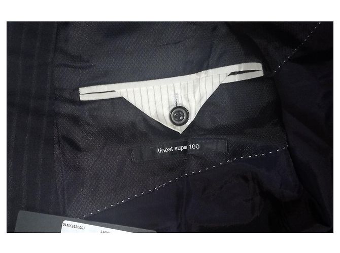 Autre Marque Strellson Jesse James NWT Blazer in lana nera Nero - vista 5