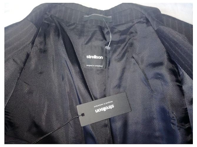 Autre Marque Strellson Jesse James NWT Blazer in lana nera Nero - vista 6