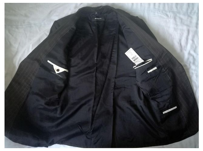 Autre Marque Strellson Bailey Manhattan Blazer in lana a righe marrone - vista 5