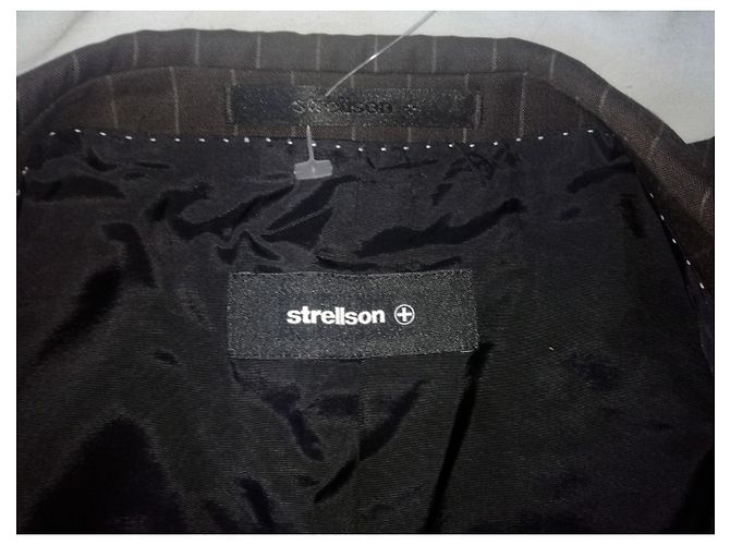 Autre Marque Strellson Bailey Manhattan Blazer in lana a righe marrone - vista 7
