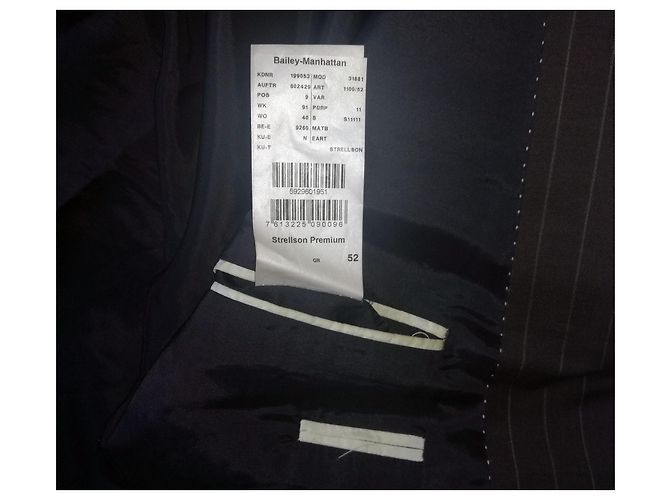 Autre Marque Strellson Bailey Manhattan Blazer in lana a righe marrone - vista 9