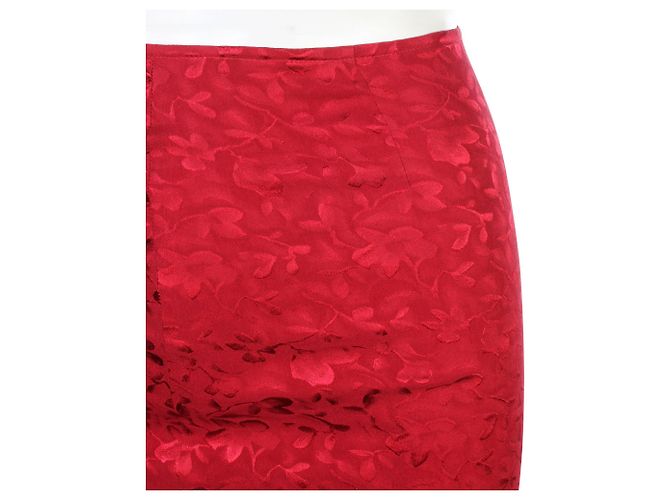 Lolita Lempicka Falda larga de seda burdeos - vista 4