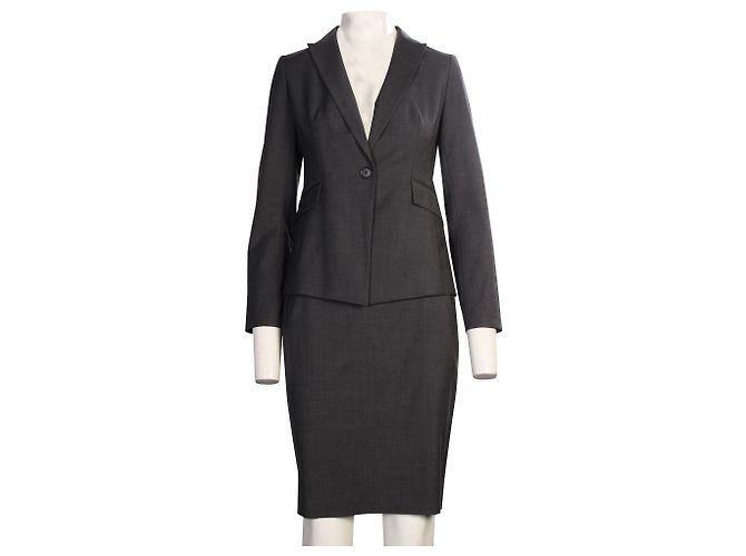 Ann Taylor Ternos de saia cinza petite - vista 2