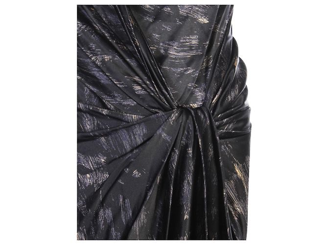 David Szeto Vestido de seda estampado negro - vista 5