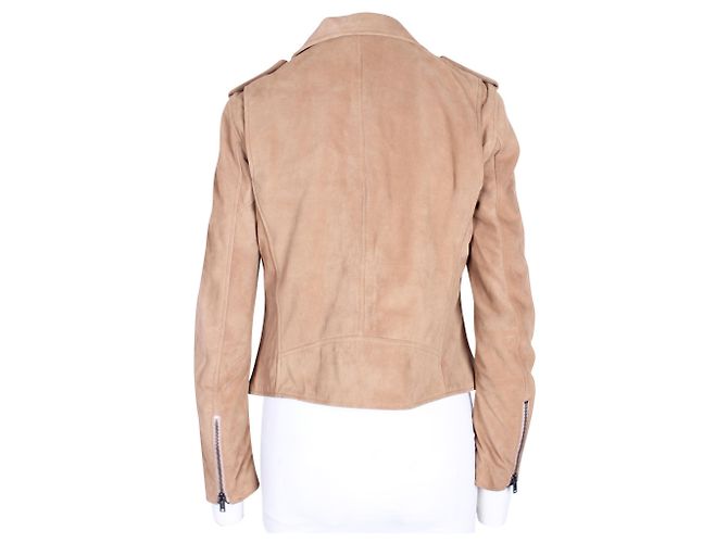 Miss June Kamelfarbene Reiterjacke aus echtem Leder - Ansicht 3