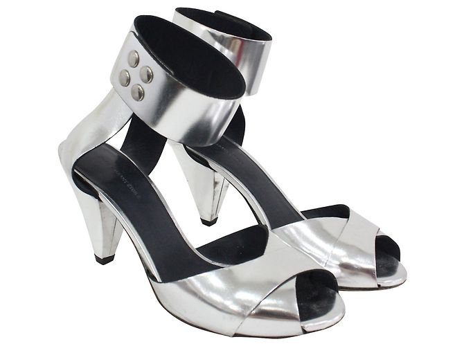 Isabel Marant Etoile Sandali con tacco a spillo argento - vista 2