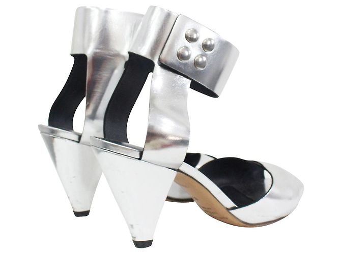 Isabel Marant Etoile Sandali con tacco a spillo argento - vista 3