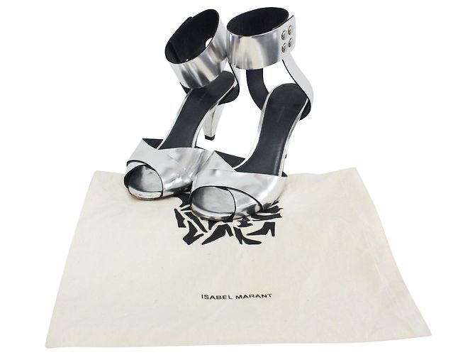 Isabel Marant Etoile Sandali con tacco a spillo argento - vista 6
