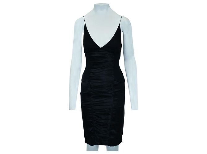 Catherine Malandrino Vestido de corte slim de seda negro - vista 2