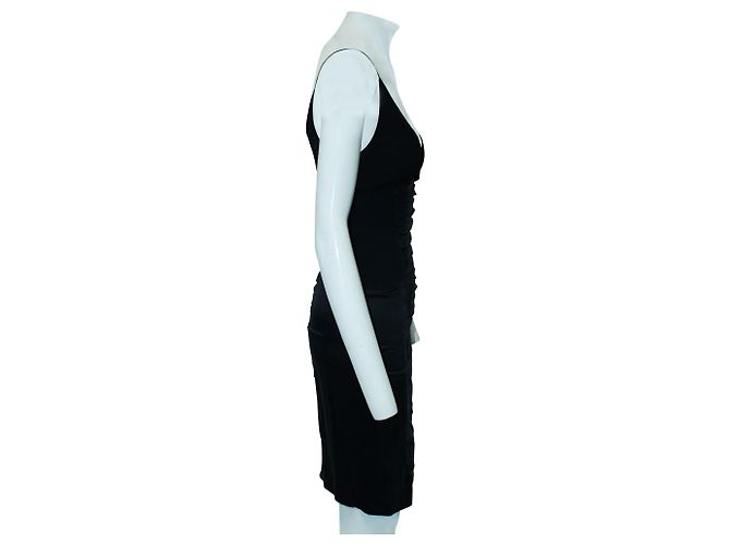 Catherine Malandrino Vestido de corte slim de seda negro - vista 4