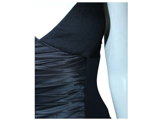Catherine Malandrino Vestido de corte slim de seda negro - vista 5
