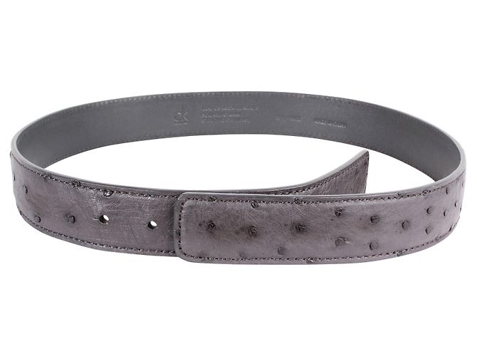 Calvin Klein Cintura in pelle di struzzo nera - vista 4