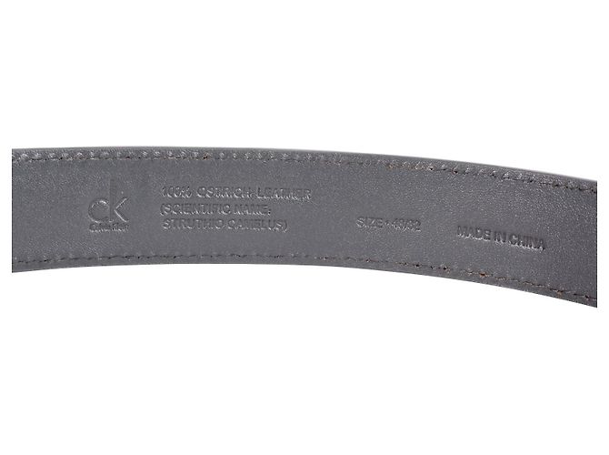 Calvin Klein Cintura in pelle di struzzo nera - vista 5