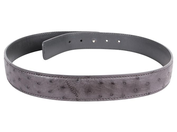 Calvin Klein Cintura in pelle di struzzo nera - vista 6