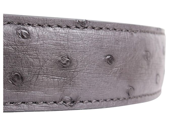 Calvin Klein Cintura in pelle di struzzo nera - vista 7