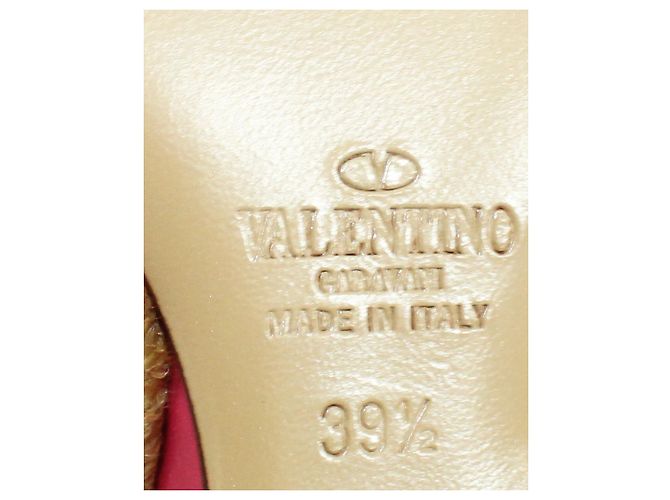 Valentino Zeppe espadrillas rosa con borchie - vista 6
