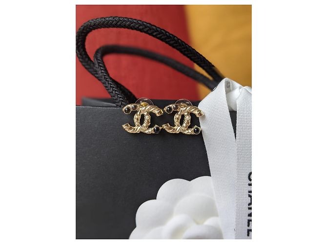 Chanel CC A12A Logo Pearl GHW Coco Mark Ohrringe Box Gold hardware - Ansicht 4