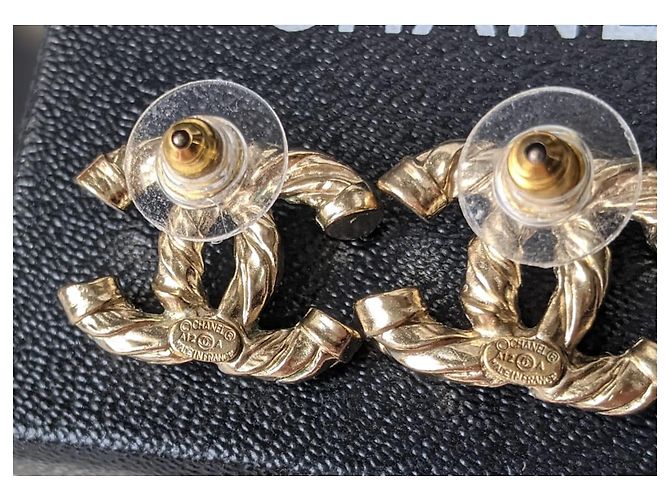 Chanel CC A12A Logo Pearl GHW Coco Mark Ohrringe Box Gold hardware - Ansicht 5