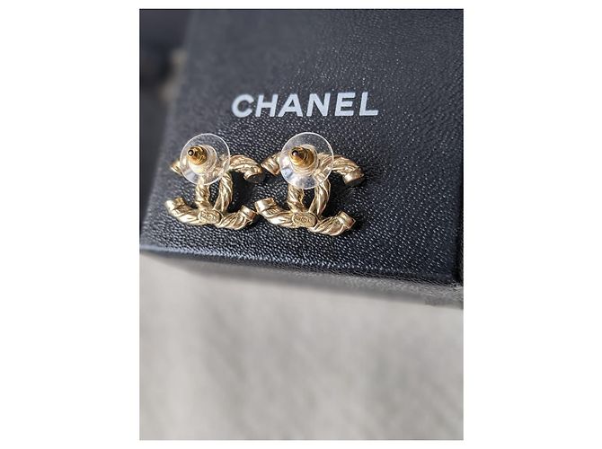 Chanel CC A12A Logo Pearl GHW Coco Mark Ohrringe Box Gold hardware - Ansicht 6