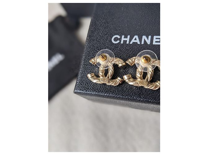 Chanel CC A12A Logo Pearl GHW Coco Mark Ohrringe Box Gold hardware - Ansicht 7